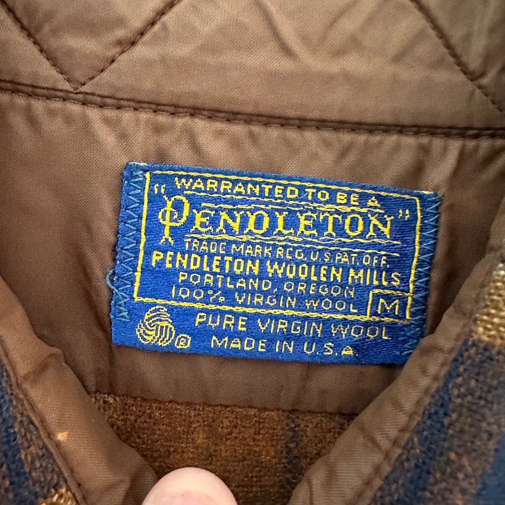 Pendleton Brown Casual Button Down Shirt Virgin W… - image 2